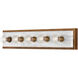 Berdine 5 Light 5 inch Natural/Antique Brass Bath Bar Wall Light, Large