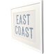 East Coast / Gulf Coast / West Coast Blue and Beige and White Framed Art, Propac