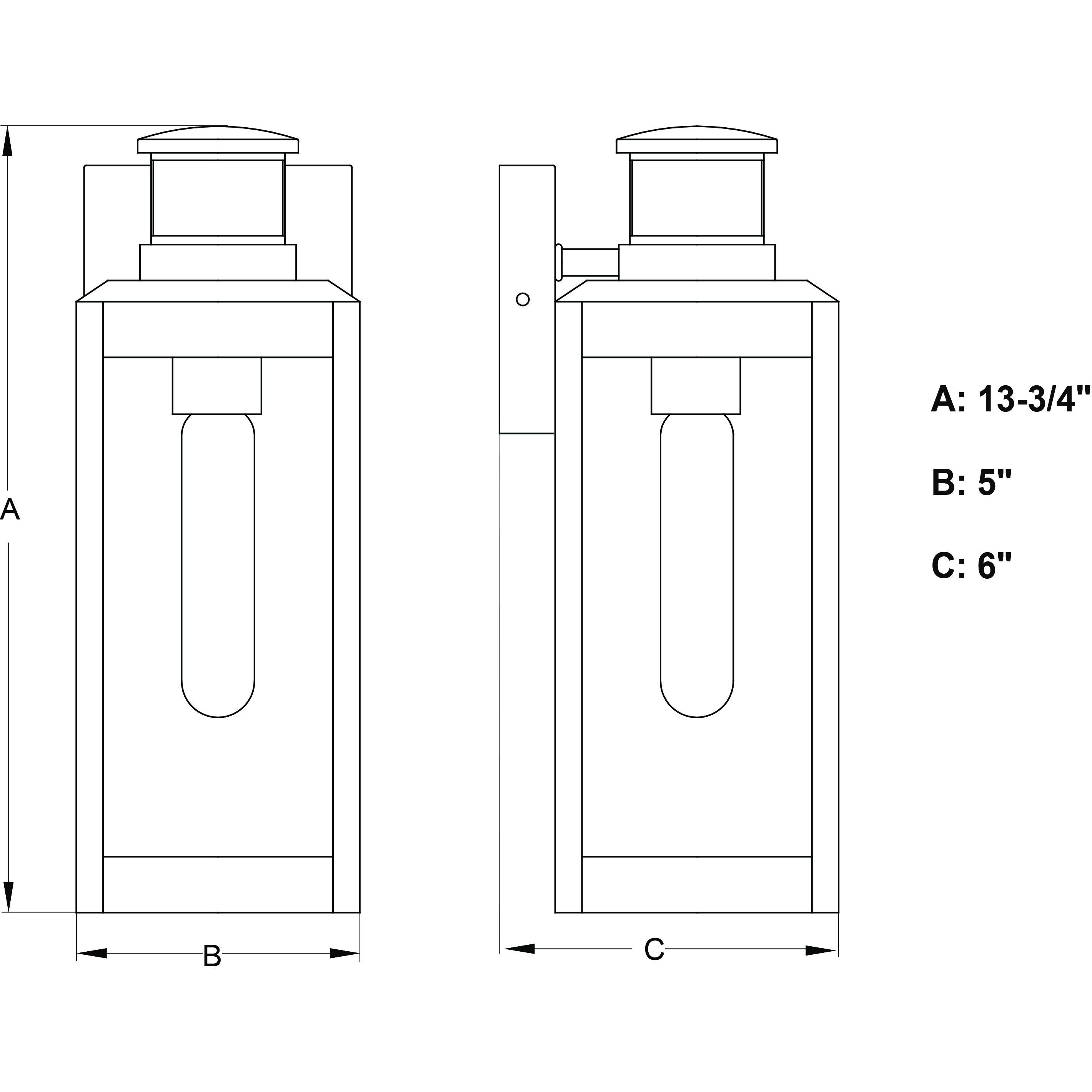 Kinzie Textured Black Outdoor Motion Sensor