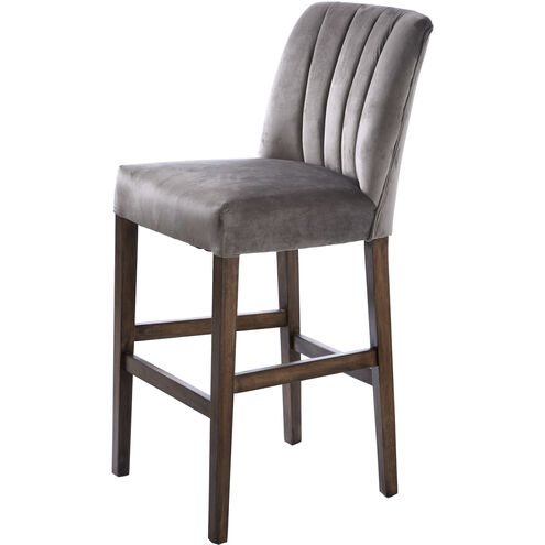 Capp 42.5 inch Dove Gray and Medium Brown Bar Stool