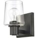 Celia 1 Light 6 inch Matte Black Vanity Light Wall Light