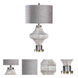Charlotte 34 inch 150 watt Natural and Gold and Charcoal and Light Grey Table Lamp Portable Light