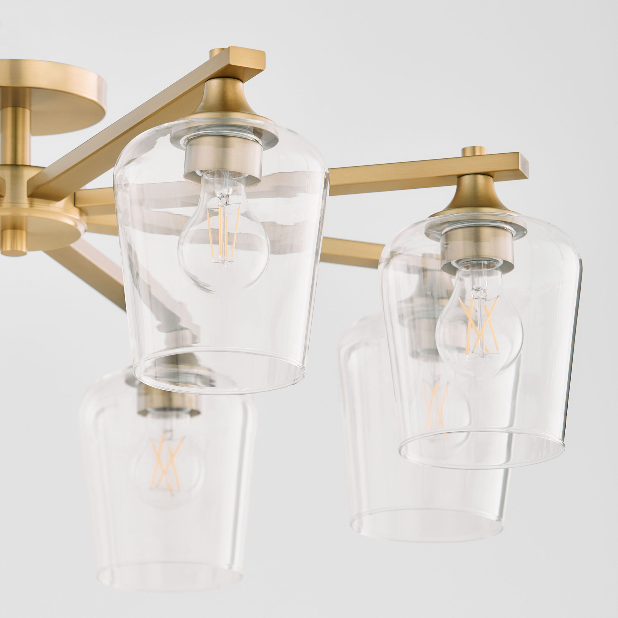 Veno 8 Light 32 inch Aged Brass Flush Mount Ceiling Light