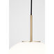 Richard June Sorelle 1 Light 18 inch Estate Brass Pendant Ceiling Light in LED
