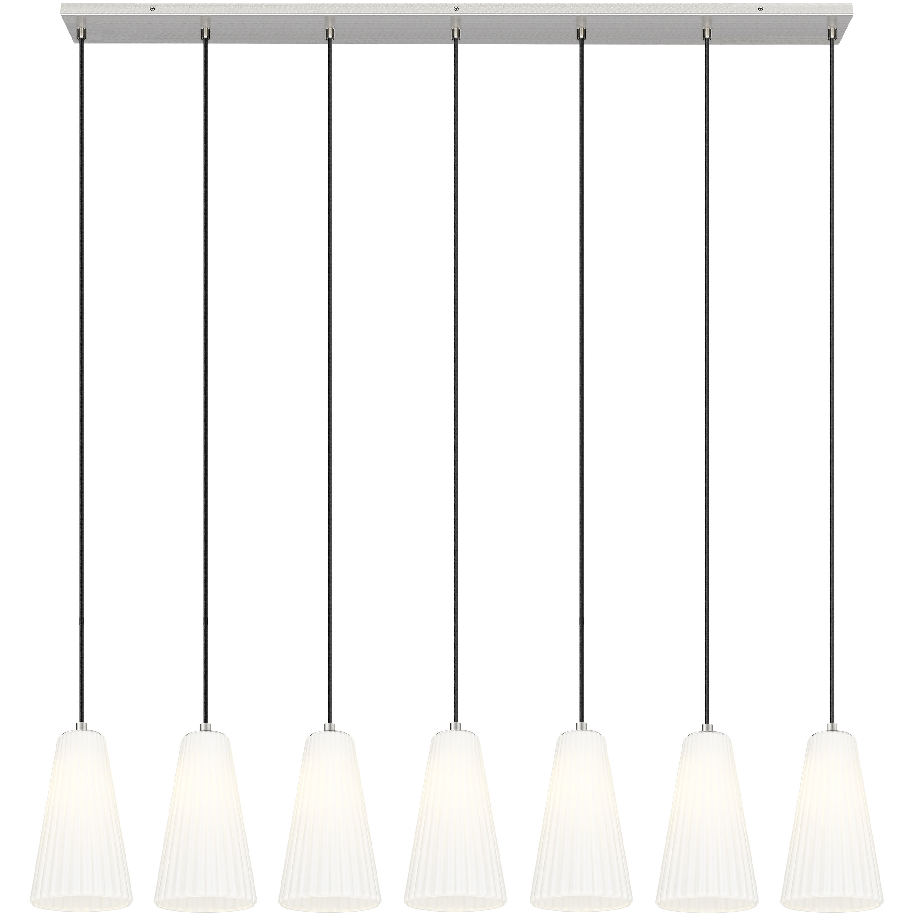 Farrell 7 Light 54 inch Brushed Nickel Linear Chandelier Ceiling Light