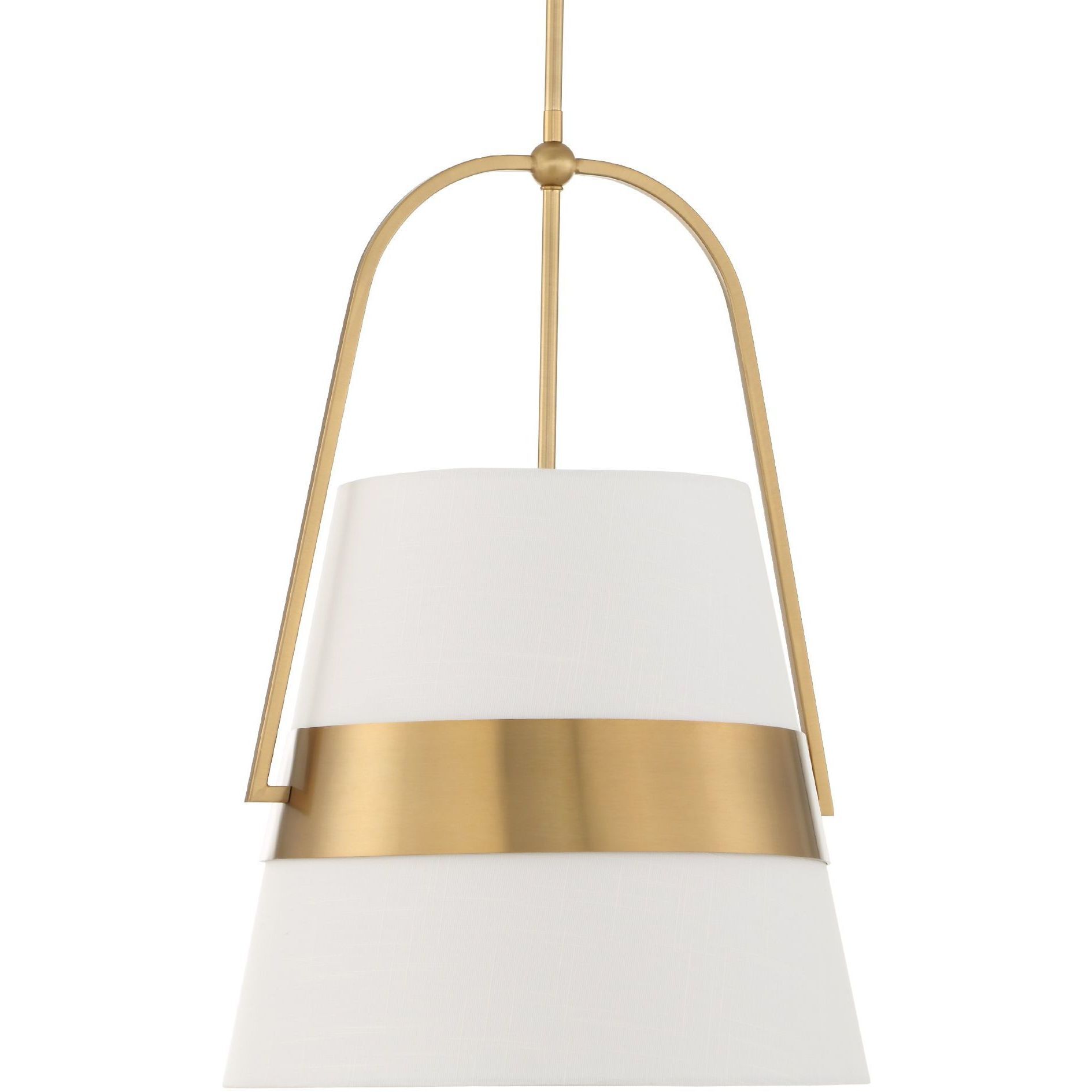 Harness 1 Light 15 inch Warm Brass Pendant Ceiling Light