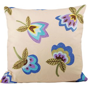Dahlia 20 inch Blue with Sand Pillow, Cover Only