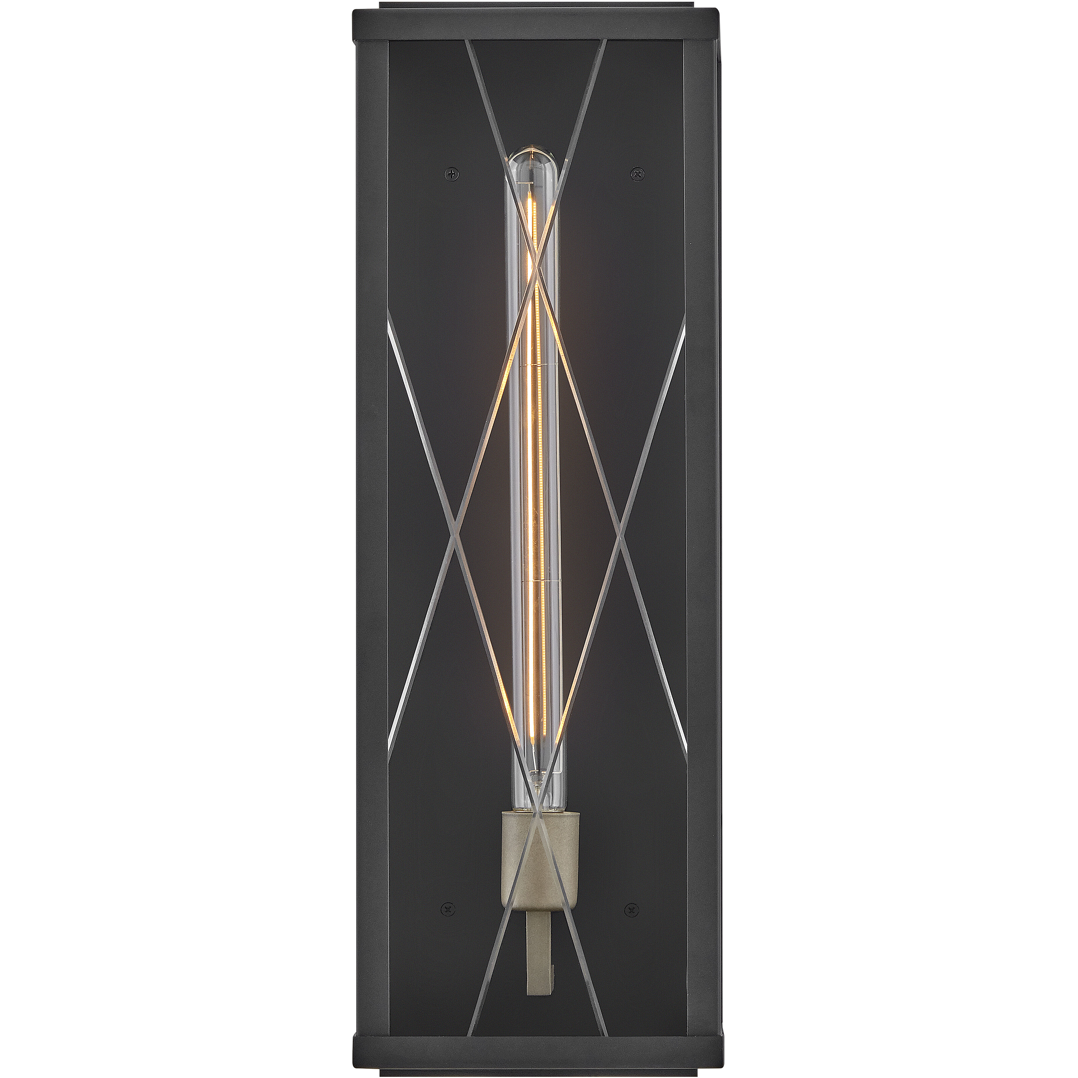 Monte 1 Light 22 inch Black with Burnished Bronze Outdoor Wall Mount