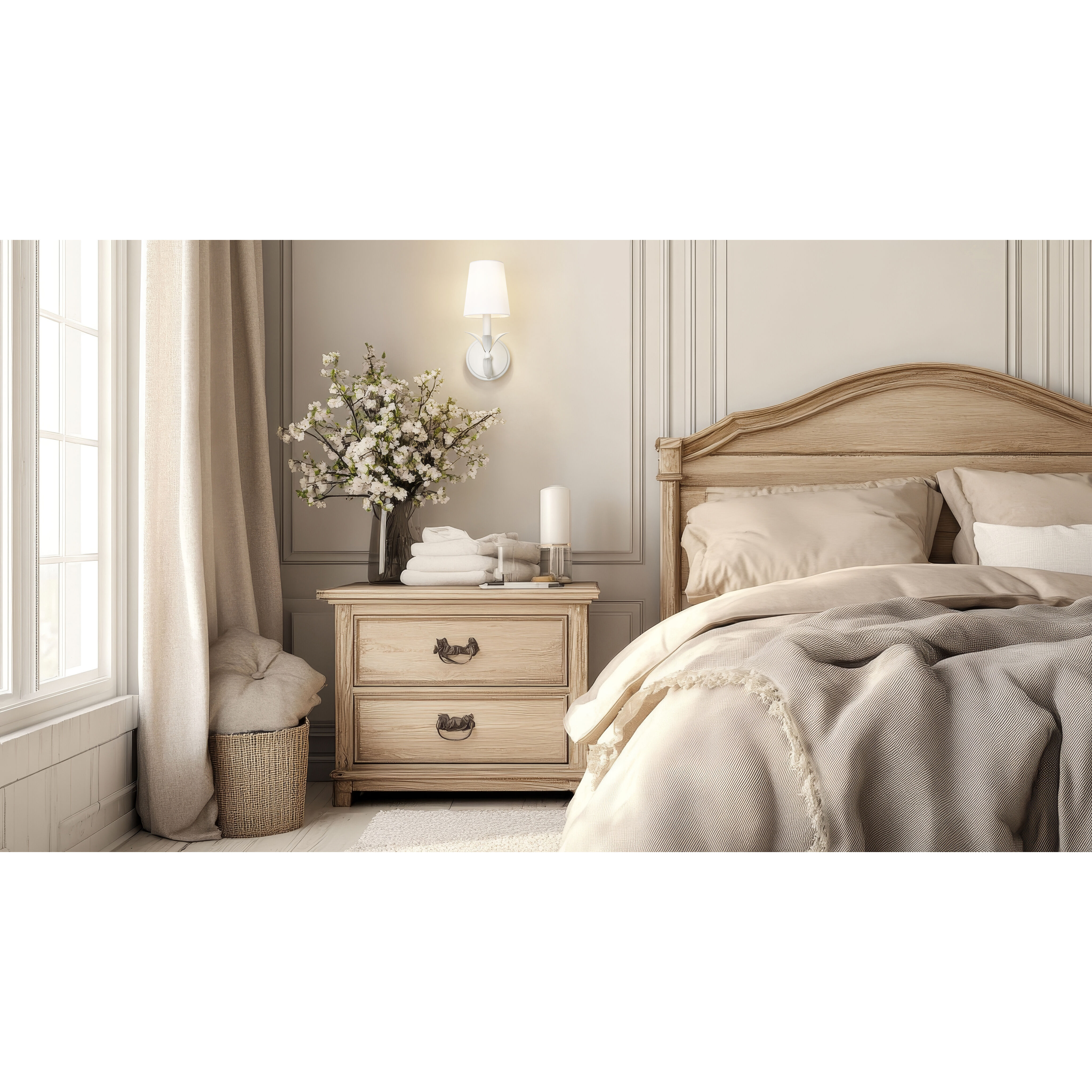 Aslin 1 Light 5 inch Textured White Wall Sconce Wall Light