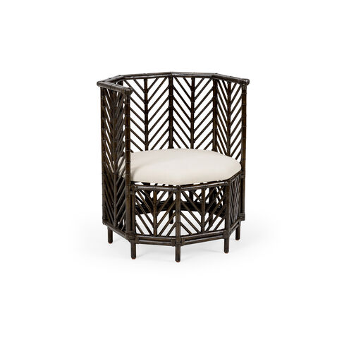 Wildwood Black Wash/Off White Accent Chair