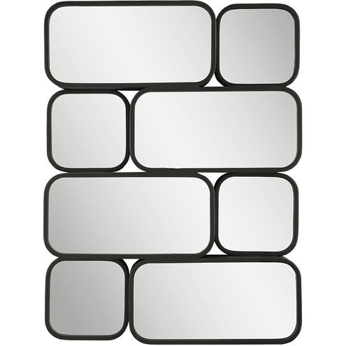 Canute 32 X 24 inch Satin Black Wall Mirror