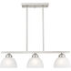 Somerset 3 Light 28 inch Brushed Nickel Island Ceiling Light