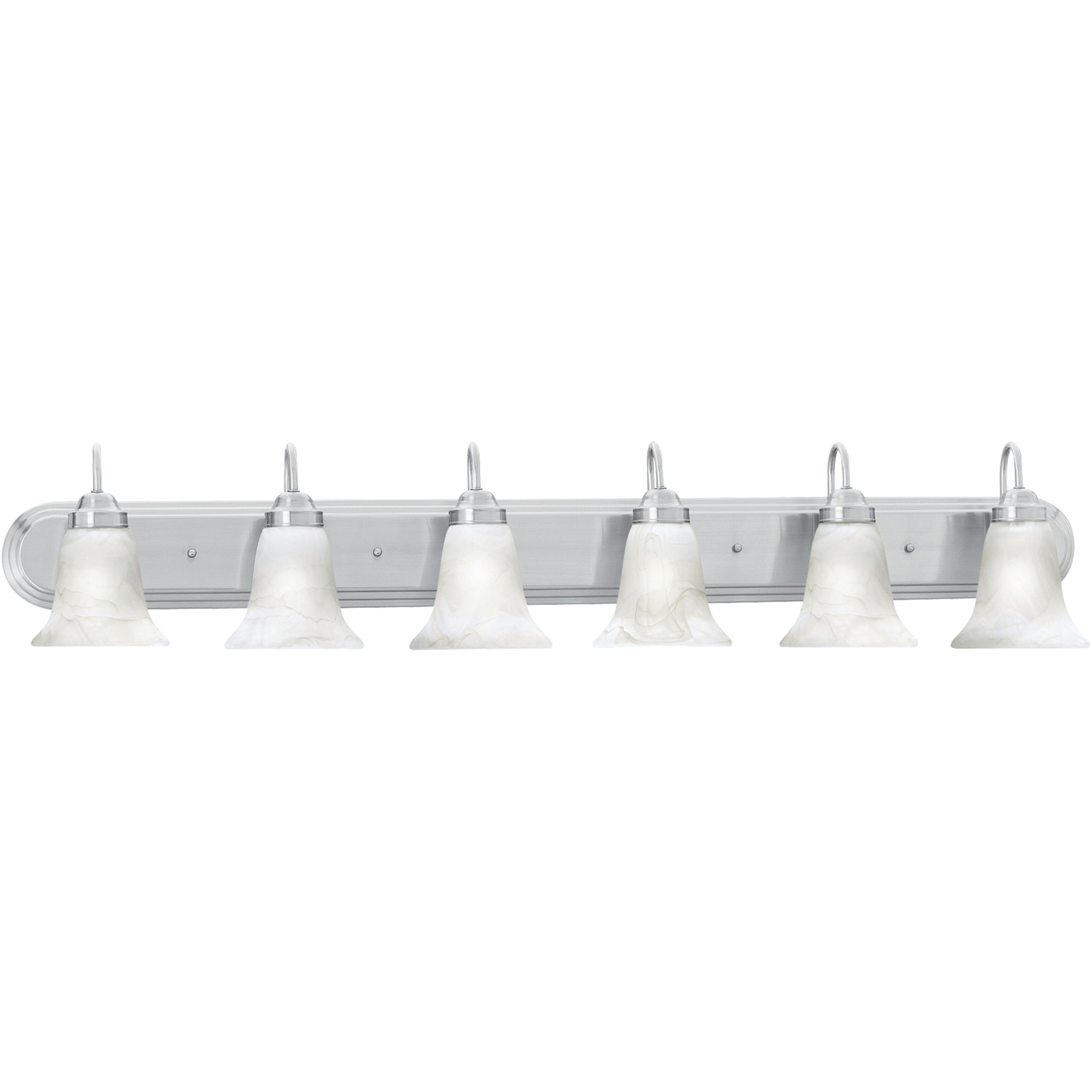 Homestead 6 Light 48 inch Brushed Nickel Vanity Light Wall Light