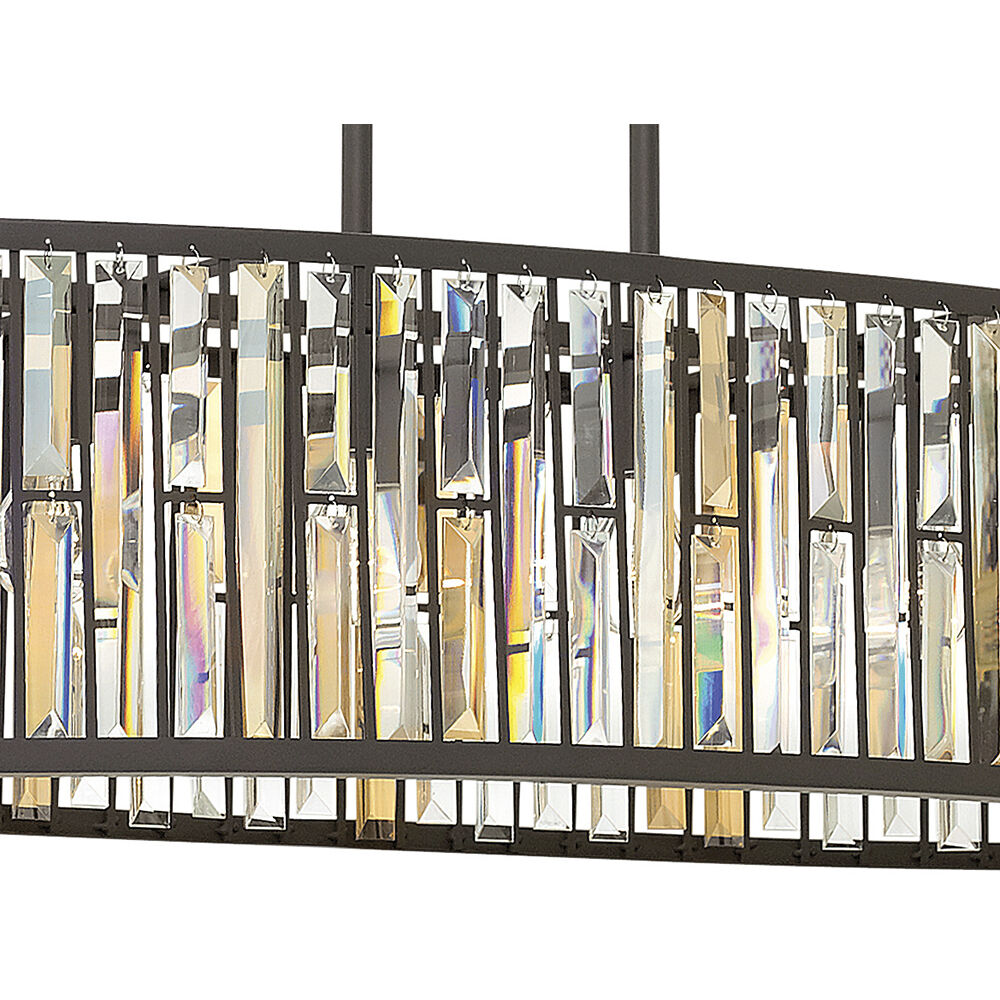 Gemma LED 45 inch Vintage Bronze Foyer Light Ceiling Light, Linear & Oval