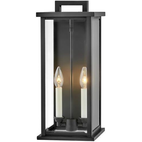 Estate Series Weymouth Outdoor Wall Mount Lantern in Black
