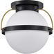 Lakeshore 1 Light 18 inch Matte Black Flush Mount Ceiling Light