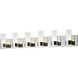 Silo 6 Light 40 inch Polished Chrome Bath Vanity Wall Light in Xenon