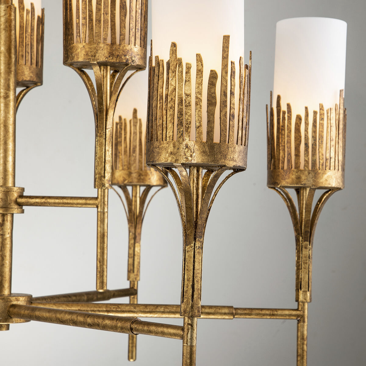 Sawgrass 6 Light 33 inch Gold Leaf Chandelier Ceiling Light