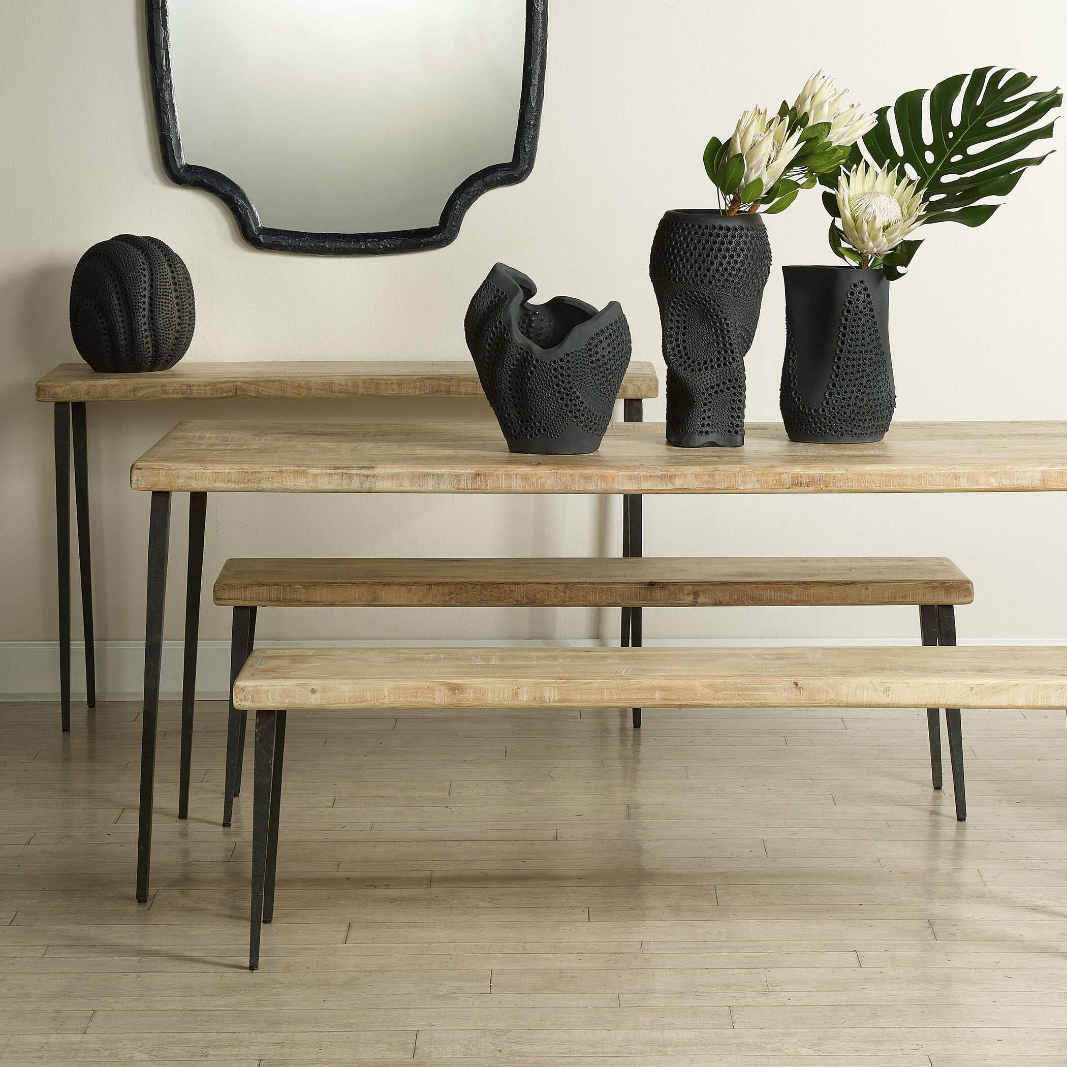 Farmhouse 53 X 16 inch Natural Wood Console Table