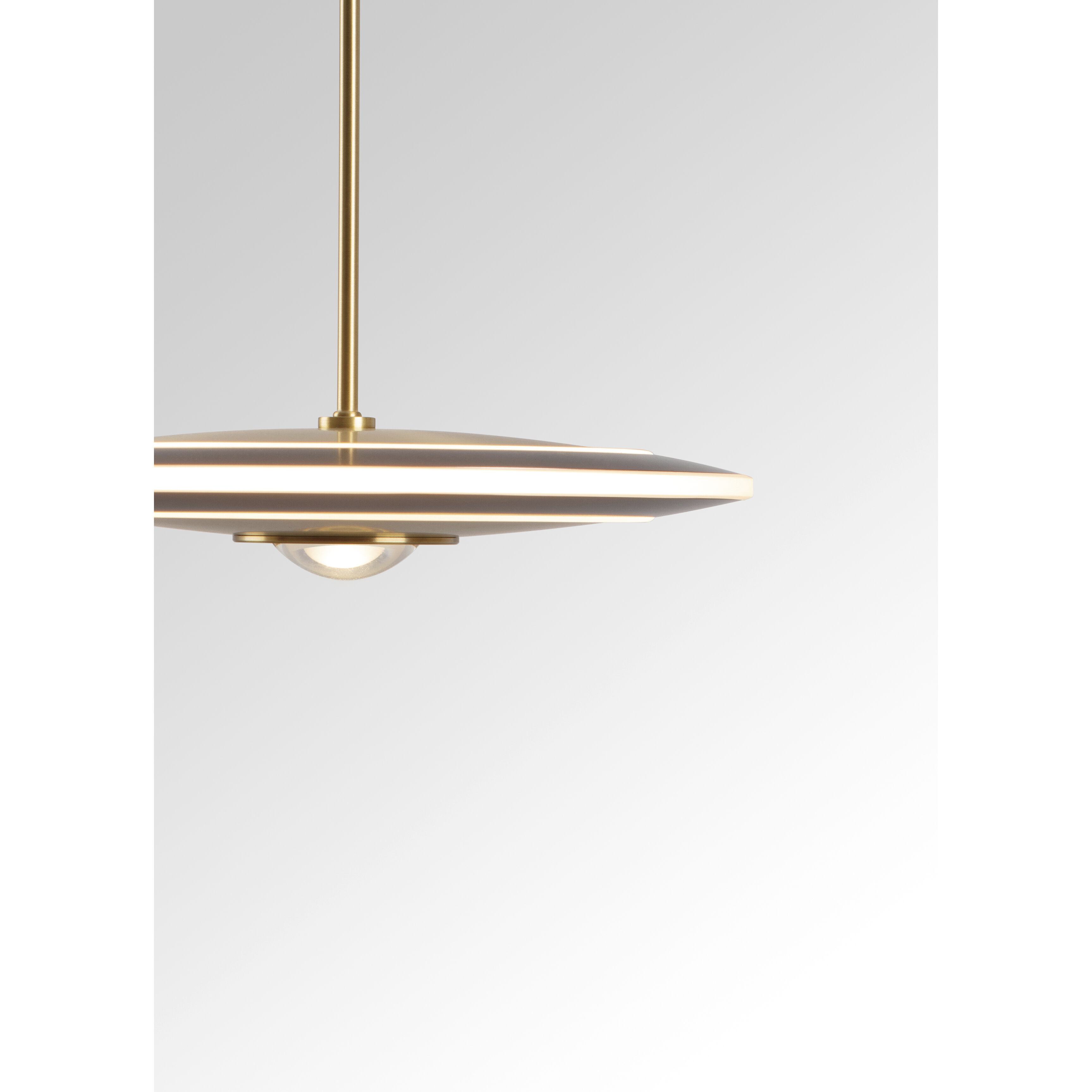 Uranas LED 7.9 inch Satin Dark Gray and Antique Brass Pendant Ceiling Light