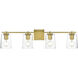 Kacey 4 Light 33 inch Brass Bath Sconce Wall Light