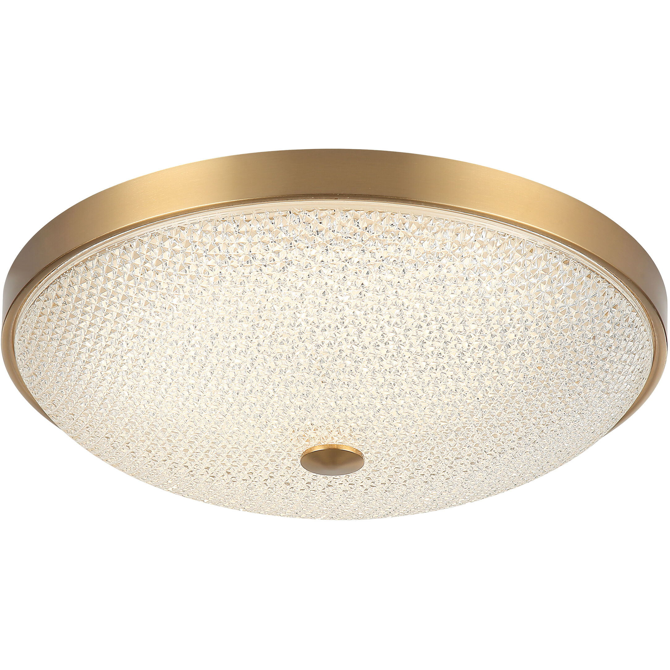 Bella 1 Light 16.5 inch Aged Gold Brass Flush Mount Ceiling Light