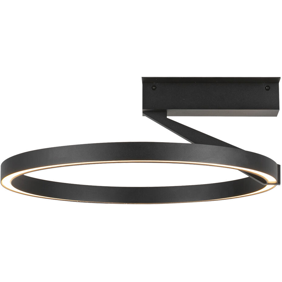 Roda LED 15.75 inch Black Semi-Flush Mount Ceiling Light