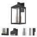 Nyack 3 Light 21.75 inch Black Outdoor Wall Lantern