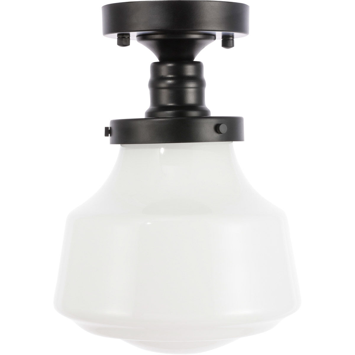 Lyle 1 Light 8 inch Black Flush Mount Ceiling Light