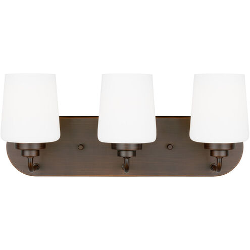 Windom 3 Light 18 inch Bronze Wall Bath Fixture Wall Light in Burnt Sienna