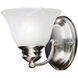 Malaga 1 Light 6 inch Satin Nickel Wall Sconce Wall Light in Marble