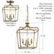 Laurel Estate 4 Light 10 inch Brio Gold Pendant Ceiling Light, Convertible