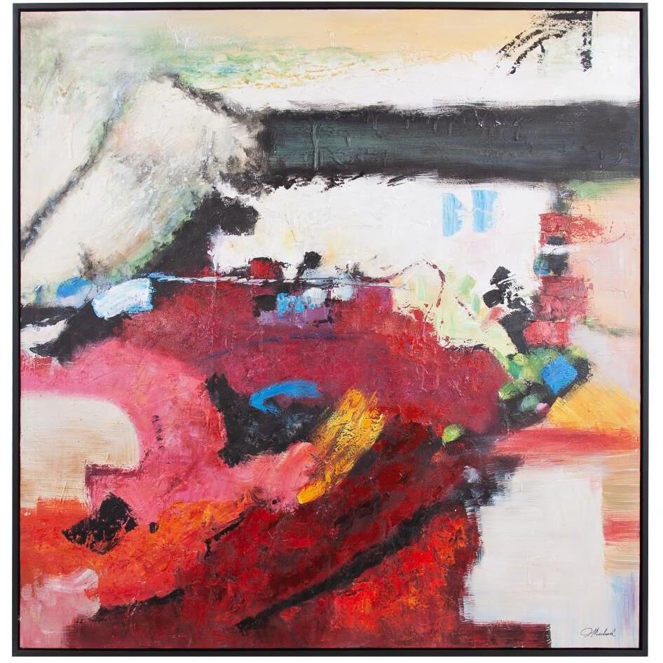 Summer Garden 61.75 X 61.75 inch Hand Painted Canvas