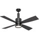 Bullet 54 inch Matte Black with Black Oak, Eastern Walnut Blades Ceiling Fan