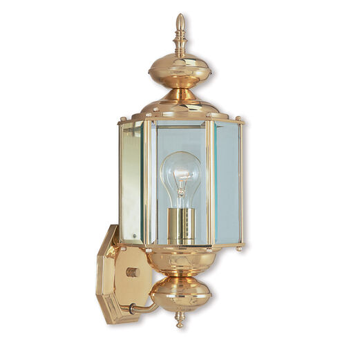 Outdoor Basics 1 Light 17 inch Polished Brass Outdoor Wall Lantern