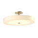 Disq LED 23 inch Modern Brass Semi-Flush Ceiling Light, Large
