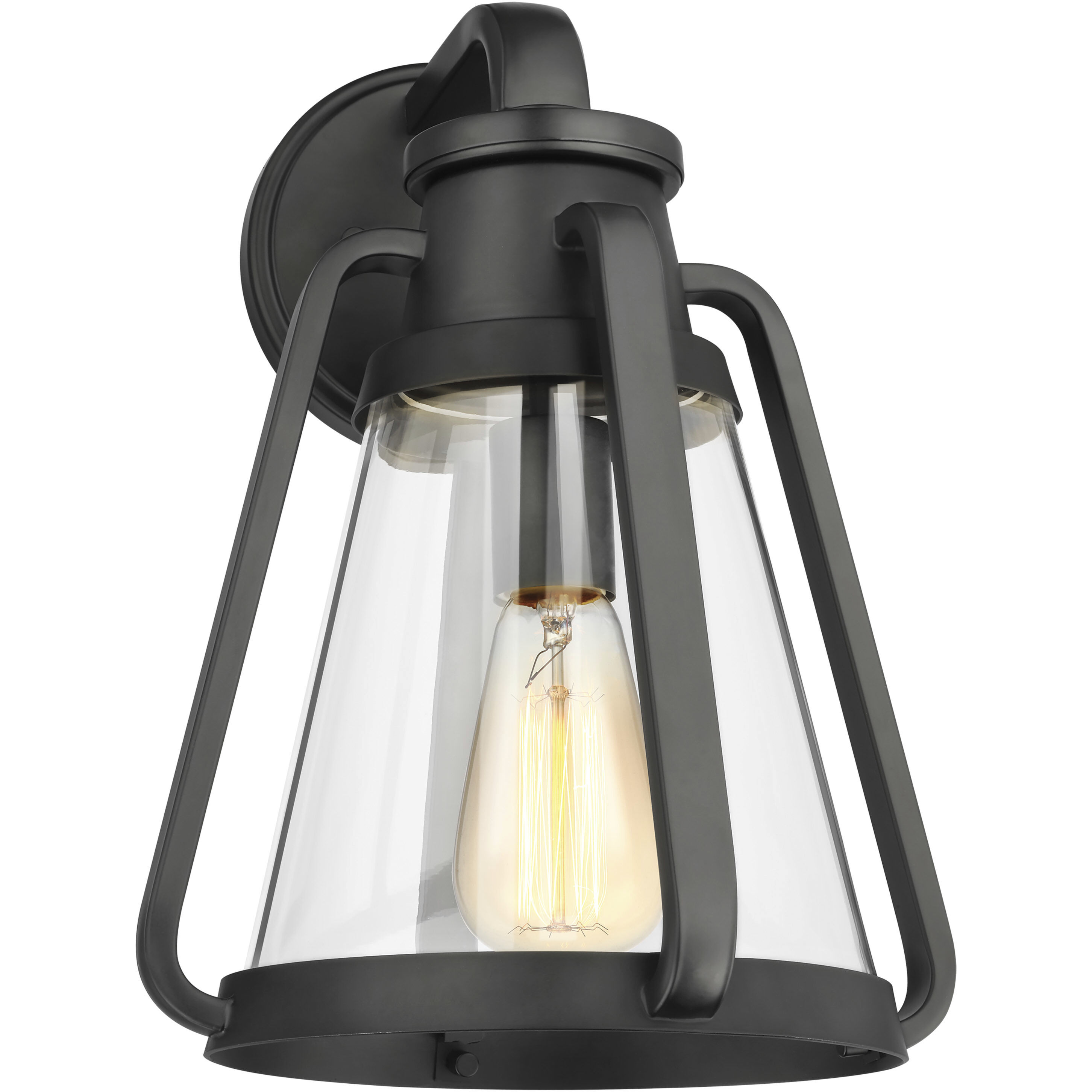 Everett 1 Light 10 inch Matte Black Bathroom Vanity Lights Wall Light