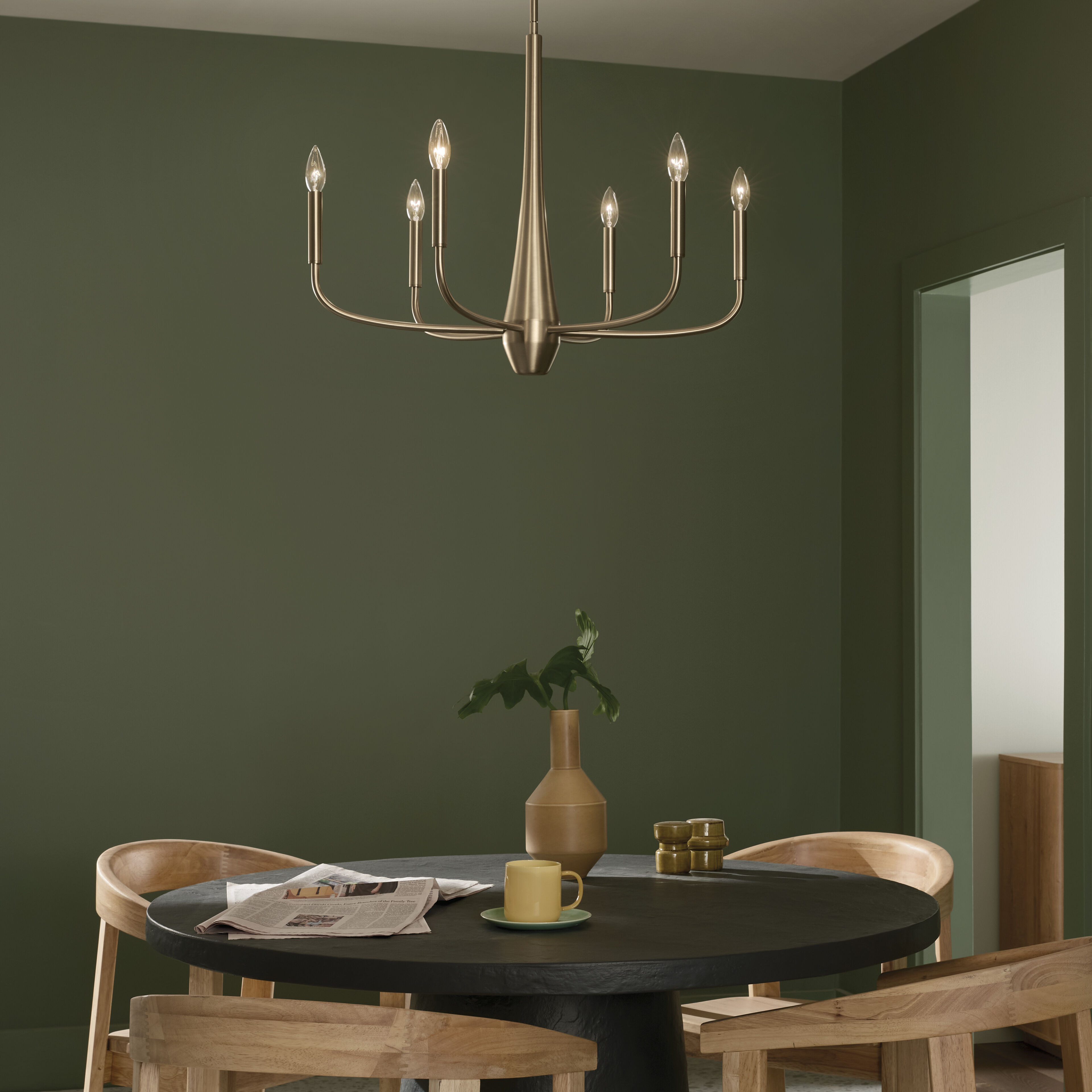 Deela LED 28 inch Champagne Bronze Chandelier Ceiling Light