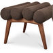 Arlo 17.5 inch Dark Brown Accent Stool