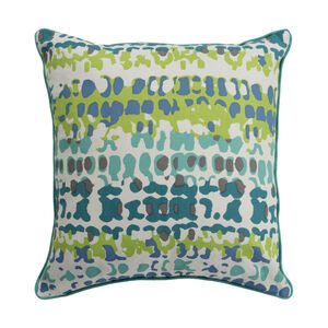 Technicolor 18 X 18 inch Blue and Green Pillow Cover