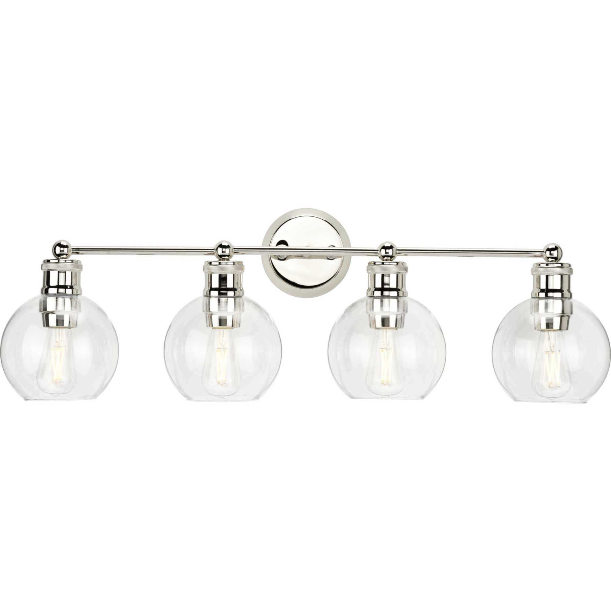 Hansford 4 Light 34 inch Polished Nickel Bath Vanity Wall Light