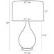 Romy 32 inch Satin Silvered Bronze Table Lamp Portable Light