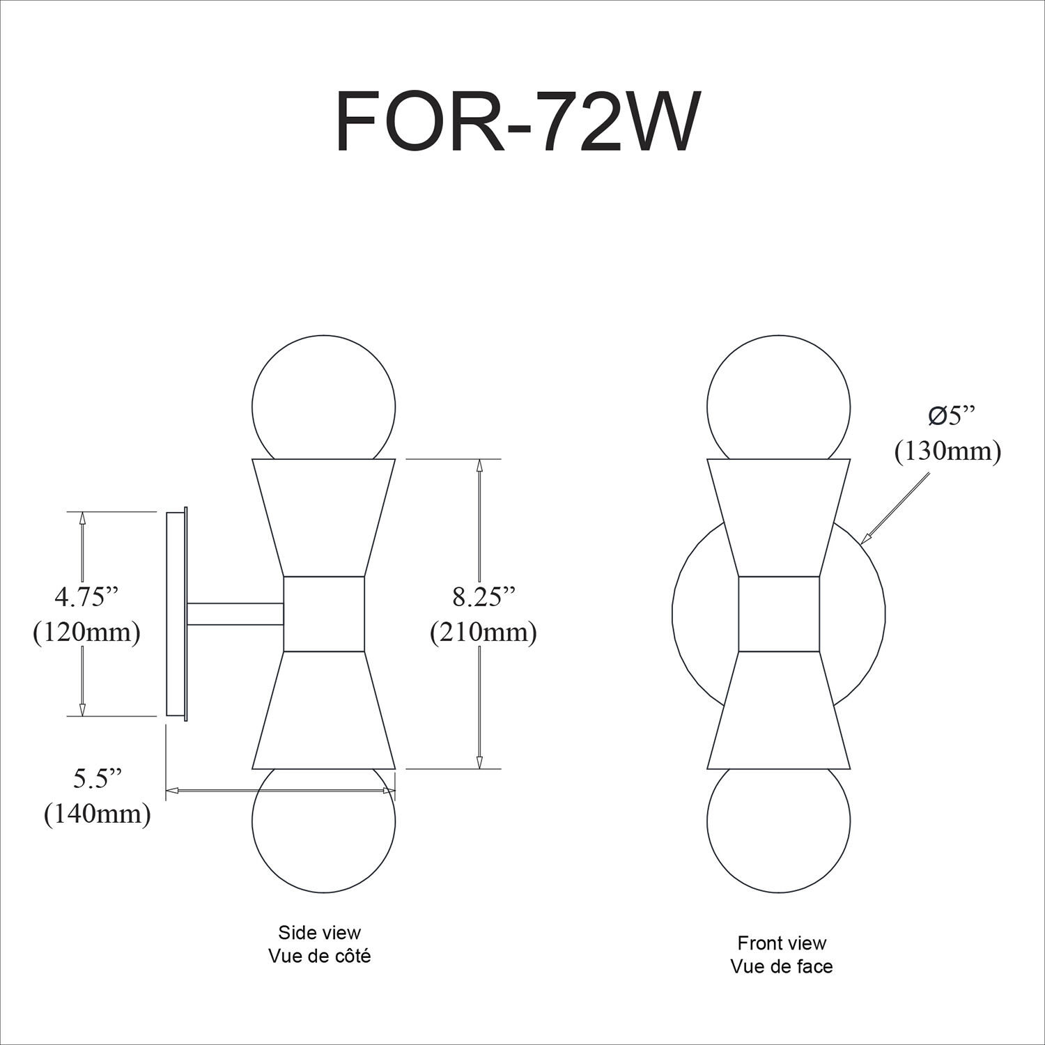 Fortuna 2 Light 5 inch Aged Brass with Matte Black Decorative Wall Sconce Wall Light in Aged Brass and Matte Black