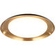 Lalonde LED 18 inch Black Flush Mount Ceiling Light in Black and Aged Gold Brass