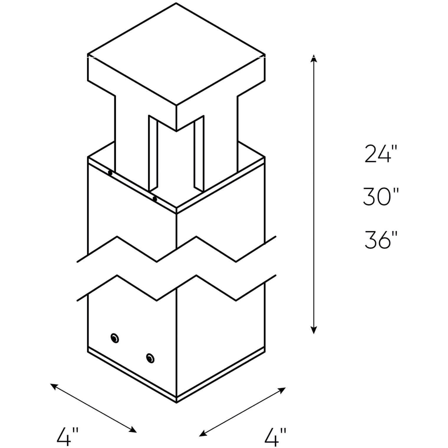 Stature 120V 7.50 watt Black Pathlight, Bollard