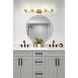 Analia 5 Light 45.75 inch Modern Gold Vanity Wall Light