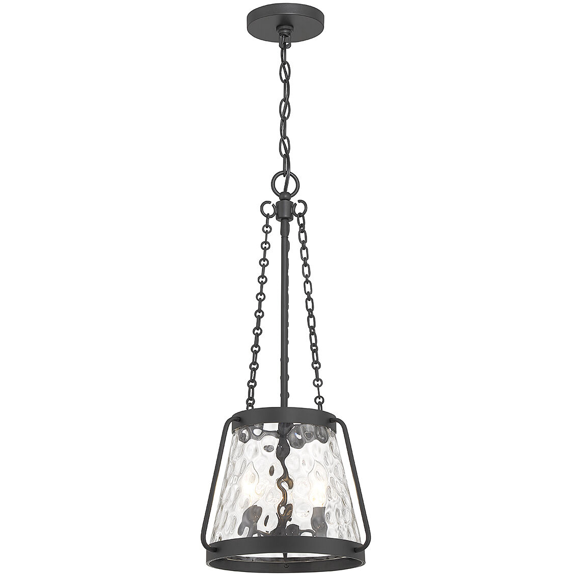 Crawford 3 Light 12 inch Matte Black Pendant Ceiling Light