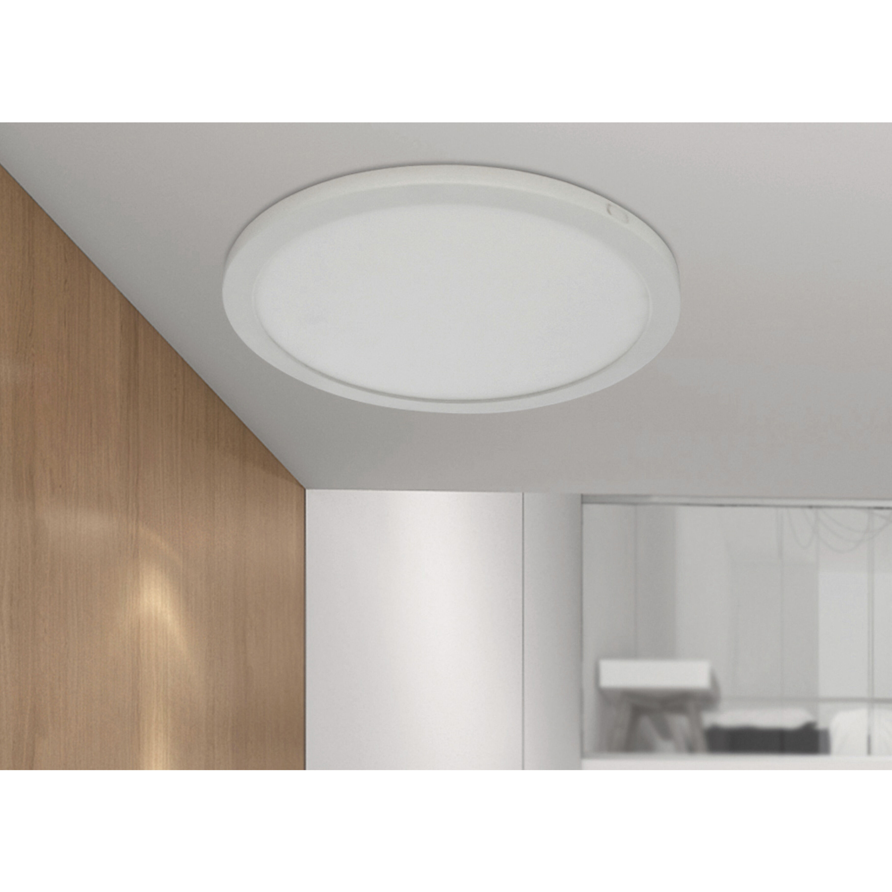 ModPLUS LED 7 inch Brushed Steel Flush Mount Ceiling Light