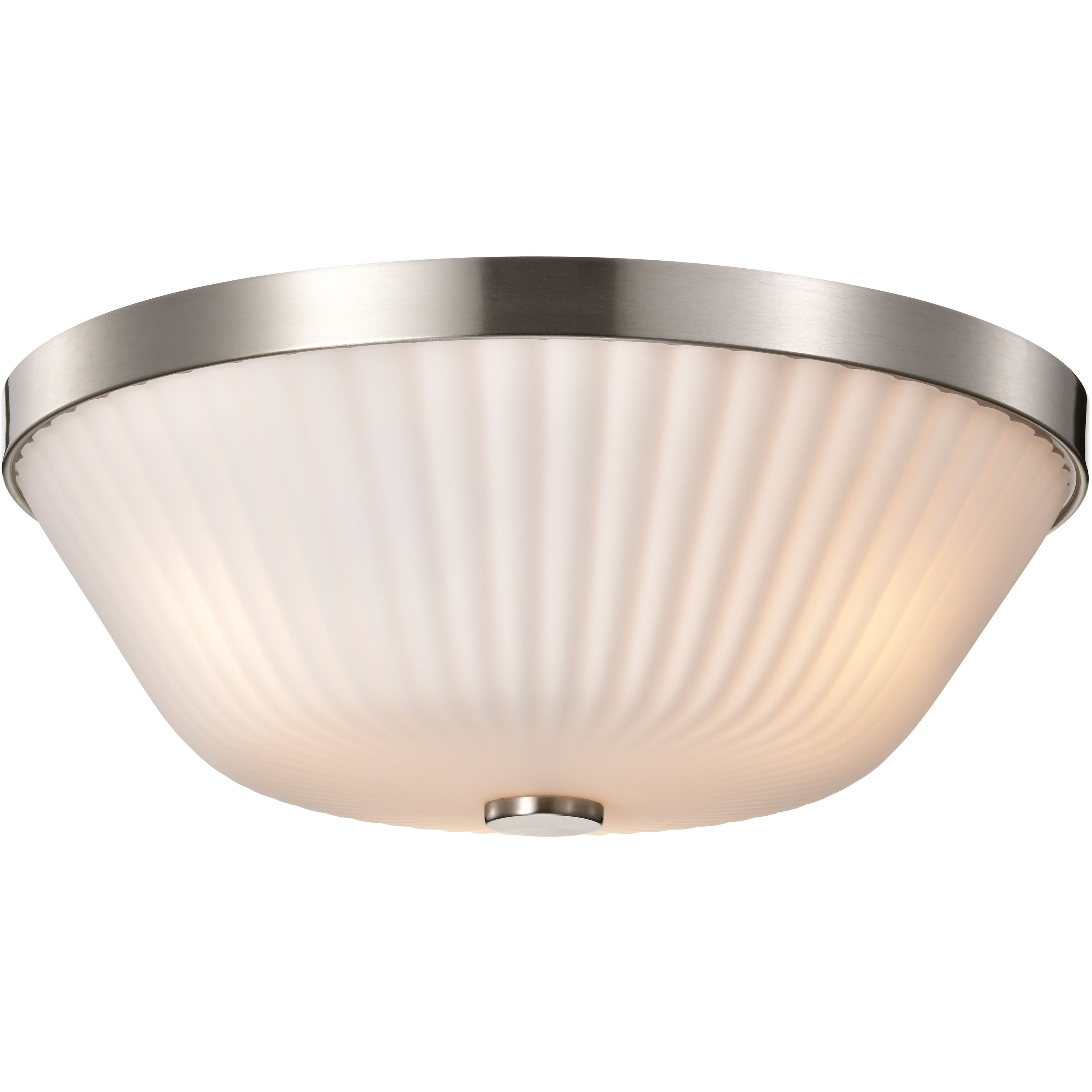 Royale 16 inch Brushed Nickel Flush Mount Ceiling Light