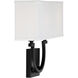 Rhodes 2 Light 14 inch Matte Black ADA Wall Sconce Wall Light, Essentials